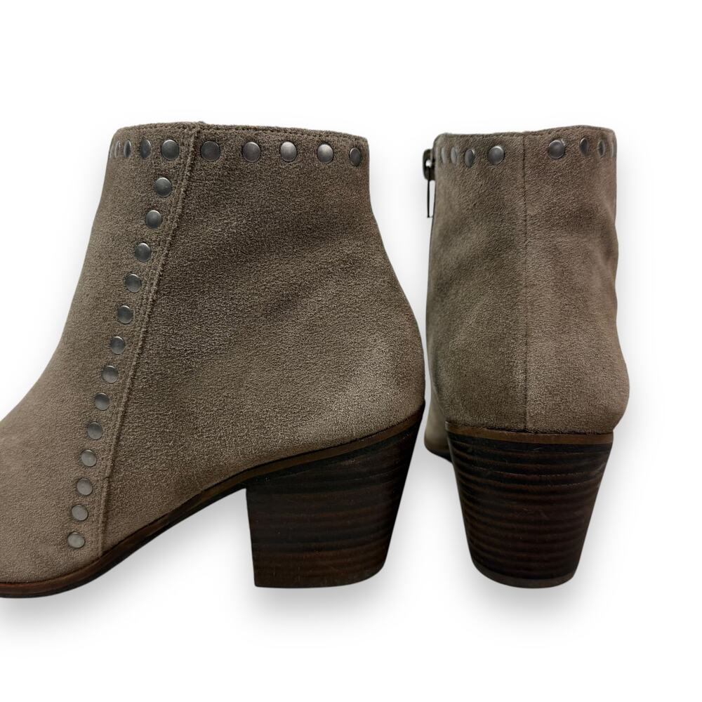 LUCKY BRAND tan suede studded cowgirl western boots - Picture 14 of 16